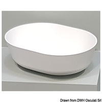 Countertop semi-oval sink Ocritech white 350x260 mm