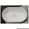 Countertop semi-oval sink Ocritech white 450x260 mm