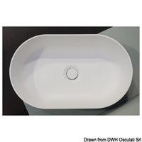 Countertop semi-oval sink Ocritech white 450x260 mm