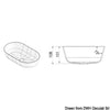 Countertop semi-oval sink Ocritech white 450x260 mm