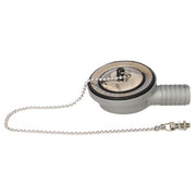 Drain with 5° inclination horizontal outlet, plug with chain