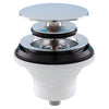 Drain with chromed mushroom head plug