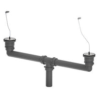 Kit of drains with chain plug and drain pipes