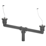Kit of drains with chain plug and drain pipes