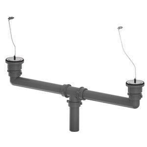 Kit of drains with chain plug and drain pipes