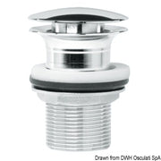 Push-Pull chromed brass drain outlet