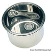 SS mirror polished round sink 385x180 mm