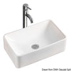 White ceramic vessel sink 400x300x130 mm