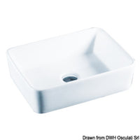 White ceramic vessel sink 400x300x130 mm