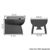 Faired electrical WC porcelain bowl low 24 V