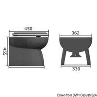 Faired electrical WC porcelain bowl high 12 V