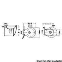 Slim electric toilet 24 V