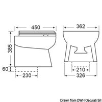 SILENT Elegant WC straight 12 V