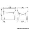 SILENT ceramic bidet high chamfered