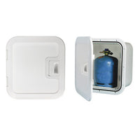 Plastic locker suitable for housing gas bottles (includes built-in vent)