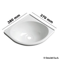 Angle sink white ABS