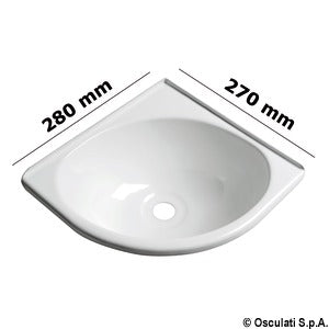 Angle sink white ABS