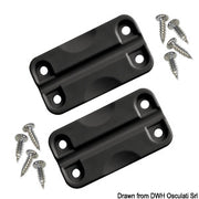 Spare pair plastic black hinges f.IGLOO ice makers