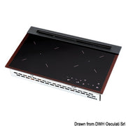 Glass hob with 2 gas burners mini