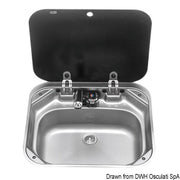 SMEV sink w/water tap 420x440 mm