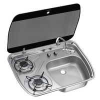 2-burner hob w/tinted glass cover Cramer