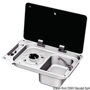 1-burner right hob w/tinted glass cover