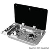 2-burner hob w/tinted glass cover 530x340 mm