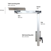 Lagun table leg system 500mm - Frame & Mounting Plate Only