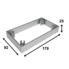 Standard extension bracket  for Lagun Mounting Plate with dimensions labeled 