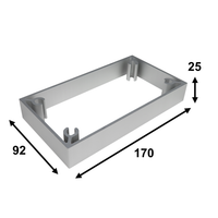 Standard extension bracket  for Lagun Mounting Plate with dimensions labeled 
