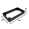 Lagun Standard extension bracket in Carbon black Dimensions