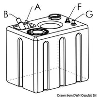 Cross-linked polyethylene fuel tank 164 l