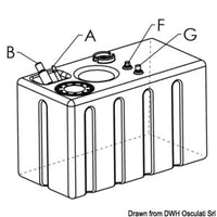 Cross-linked polyethylene fuel tank 248 l