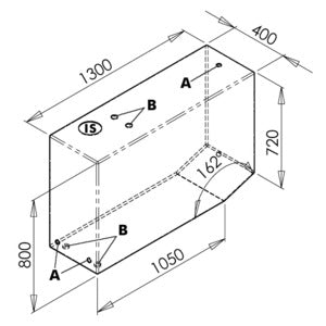 Tank for drinkable water 390 l left
