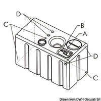 Horizontal rigid modular tank drinkable water 247l