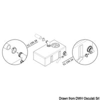 Outlet for rigid water tank Ø 16 mm