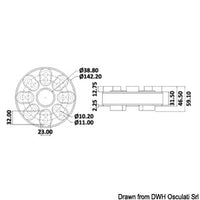 Elastic coupling joint 10 bores
