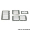 Louvred vent polished SS + fly screen 116x340 mm