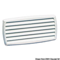 ABS louvred vent white 201x101 mm