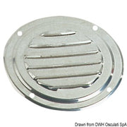 Round lowred vent polished SS Ø 152mm +fly screen