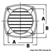 Air vent AISI316 129x129 mm w/studs