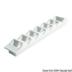 Side louvred vent chromed ABS white