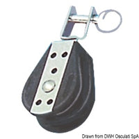 Ball-bearing block 1pulley fixed/swivel U 6x22mm