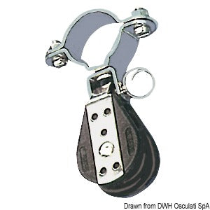 Ball-bearing block 1pulley w/swivel head 8x28