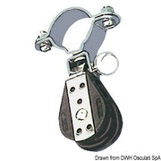 Ball-bearing block 1pulley w/swivel head 6x22