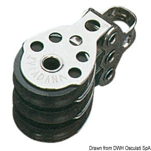 Mini-block 3pulleys 6x25