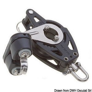 Single block w/becket u. cam cleat B