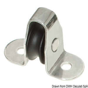 SS small vertical block aluminium sheave 4 mm