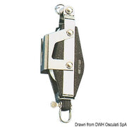 Plastinox violin block 2pulleys 8x34 w/cam and becket