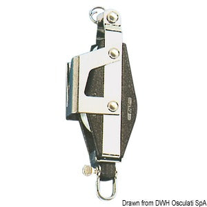 Plastinox violin block 2pulleys 8x34 w/cam and becket